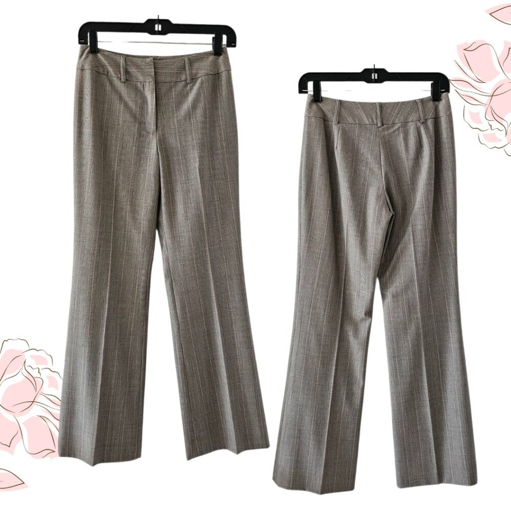 Petite Sophisticate Fully Lined Glen Plaid Dress Slacks | EUC | 2P | Gray Pink - Picture 4 of 15